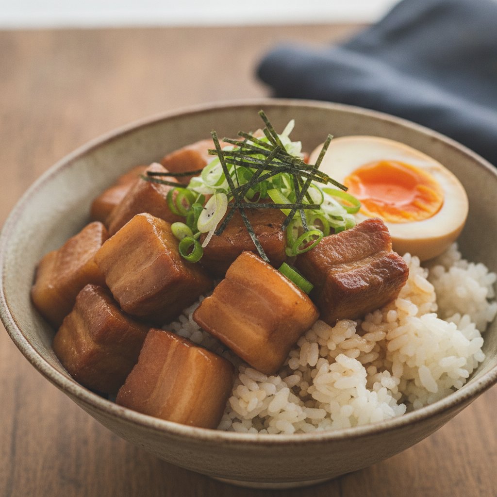 Simmered Pork Belly Rice Bowl