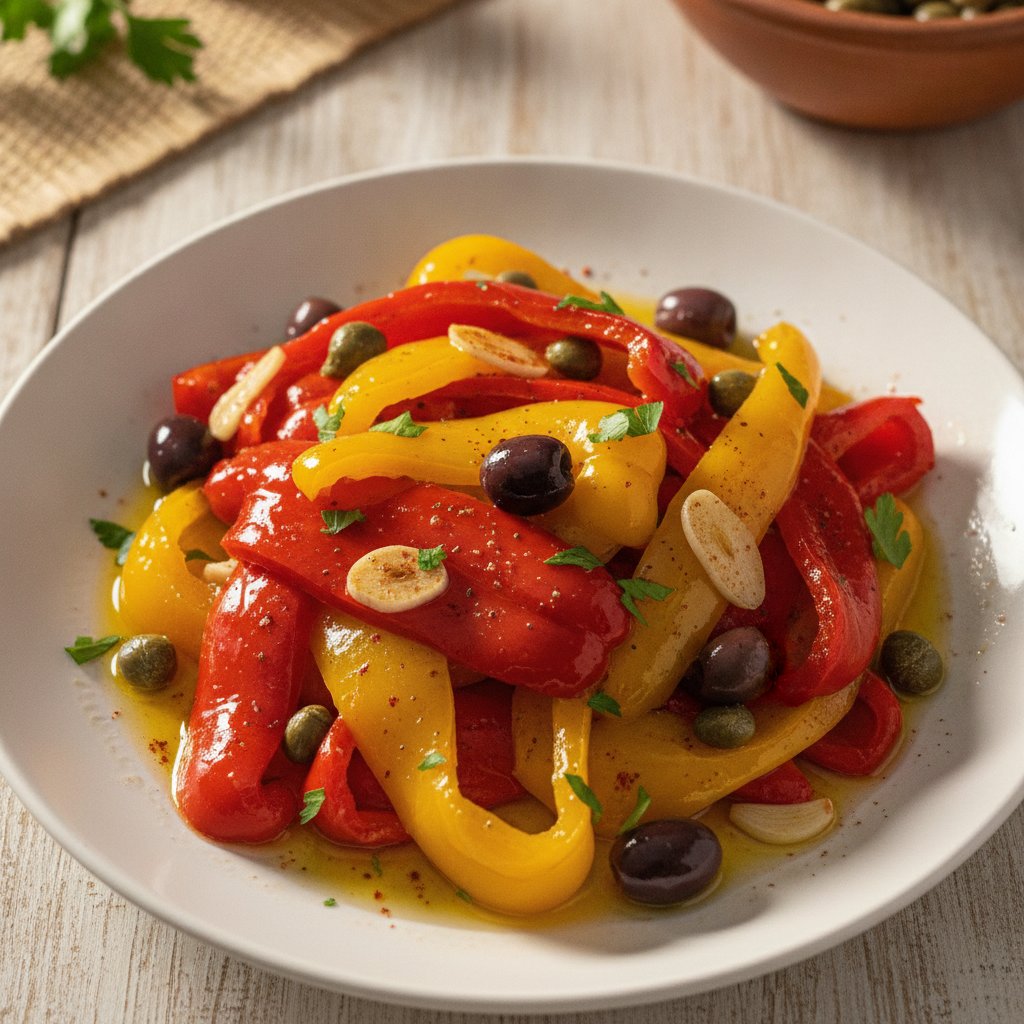 Marinated Roasted Peppers (Dairy-Free)