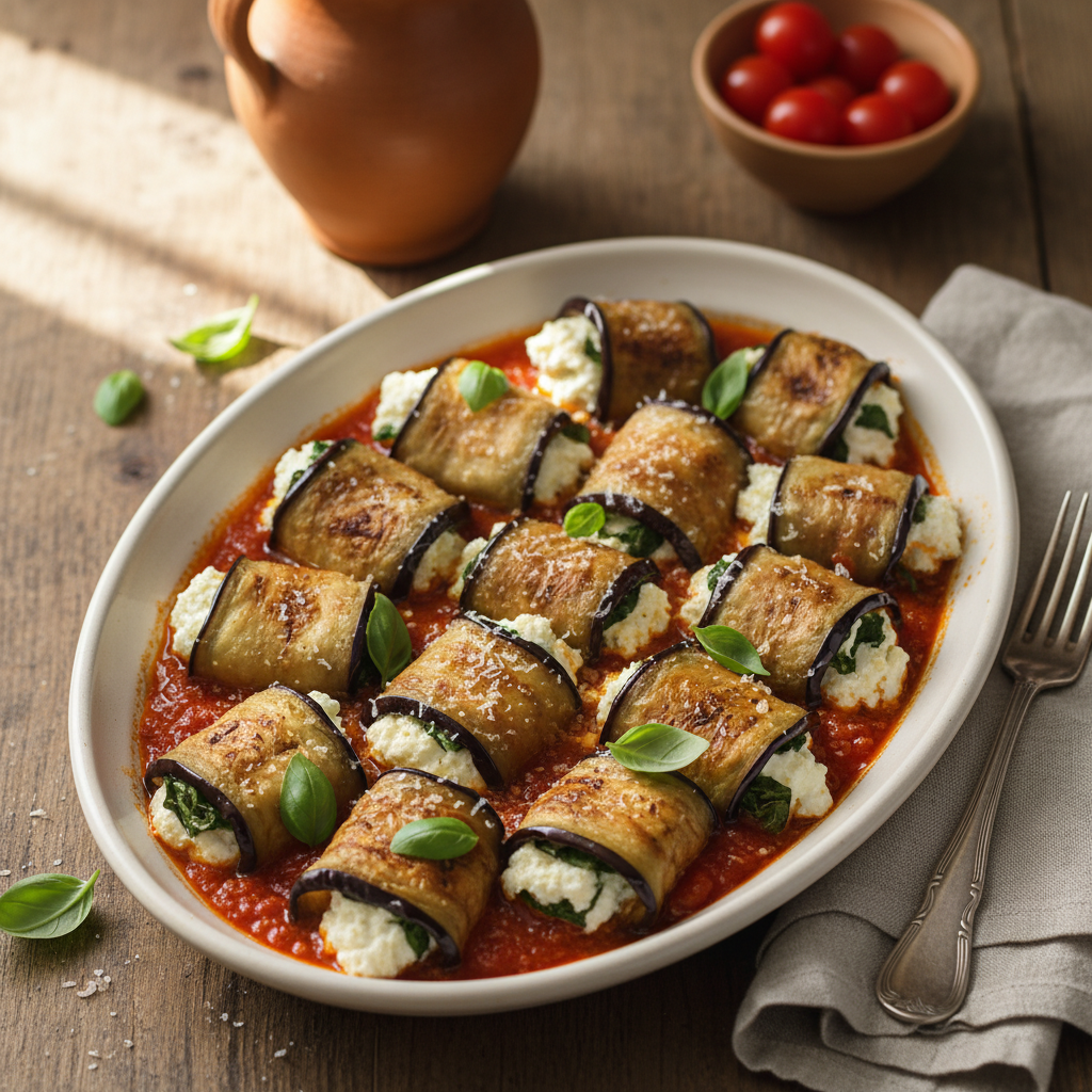 Involtini di Melanzane con Ricotta Basilicata