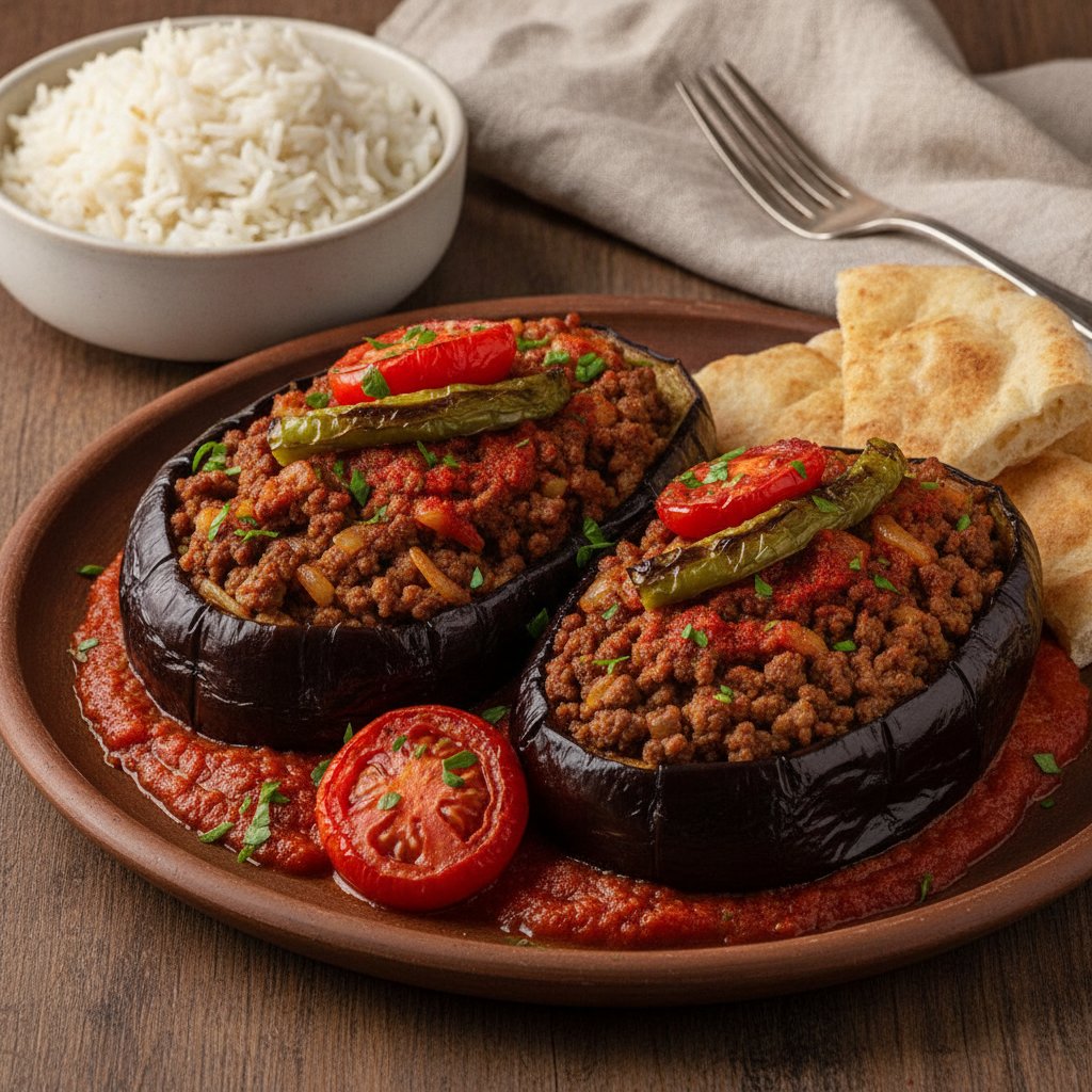 Stuffed Eggplant with Meat