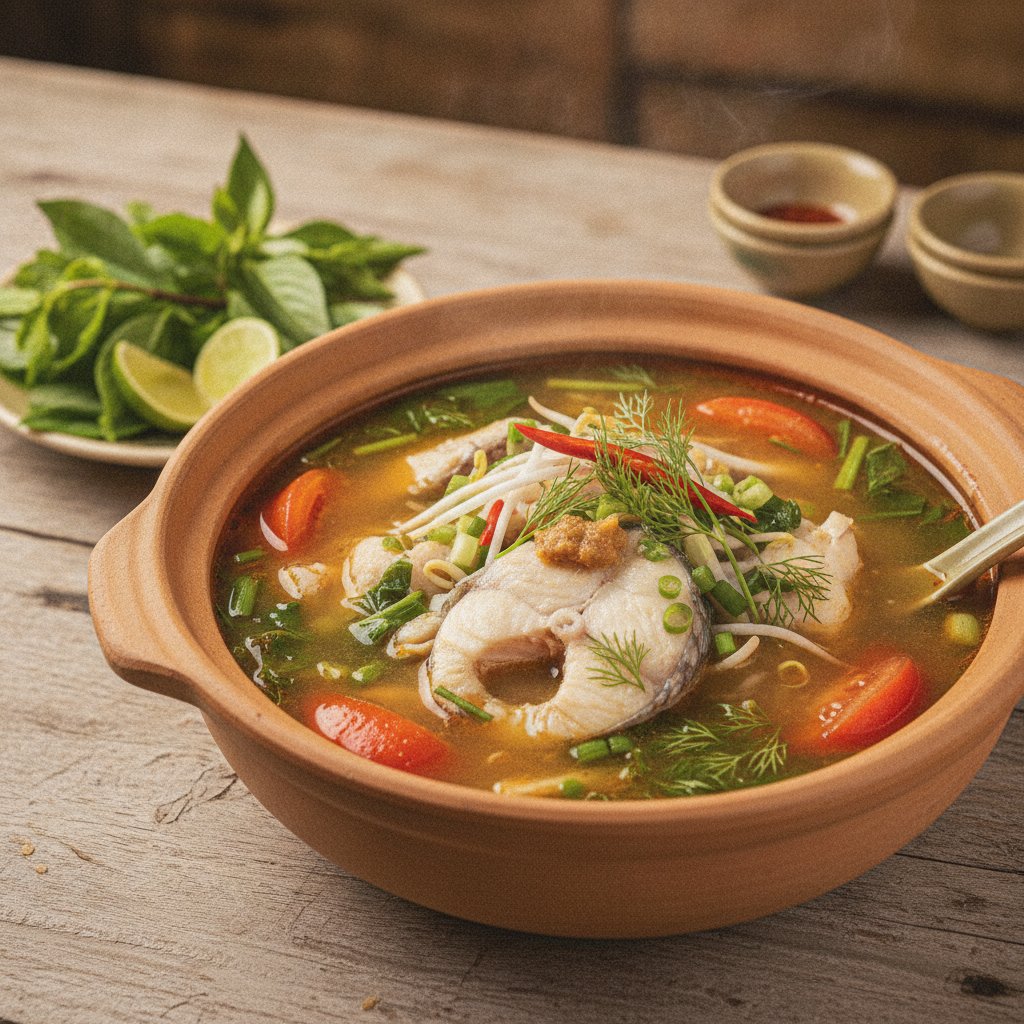 Snakehead Fish Soup with Vegetables