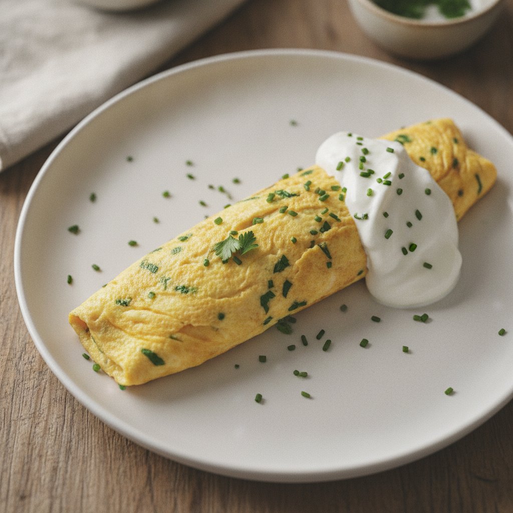 Rolled Herb Omelet (Low-Calorie)