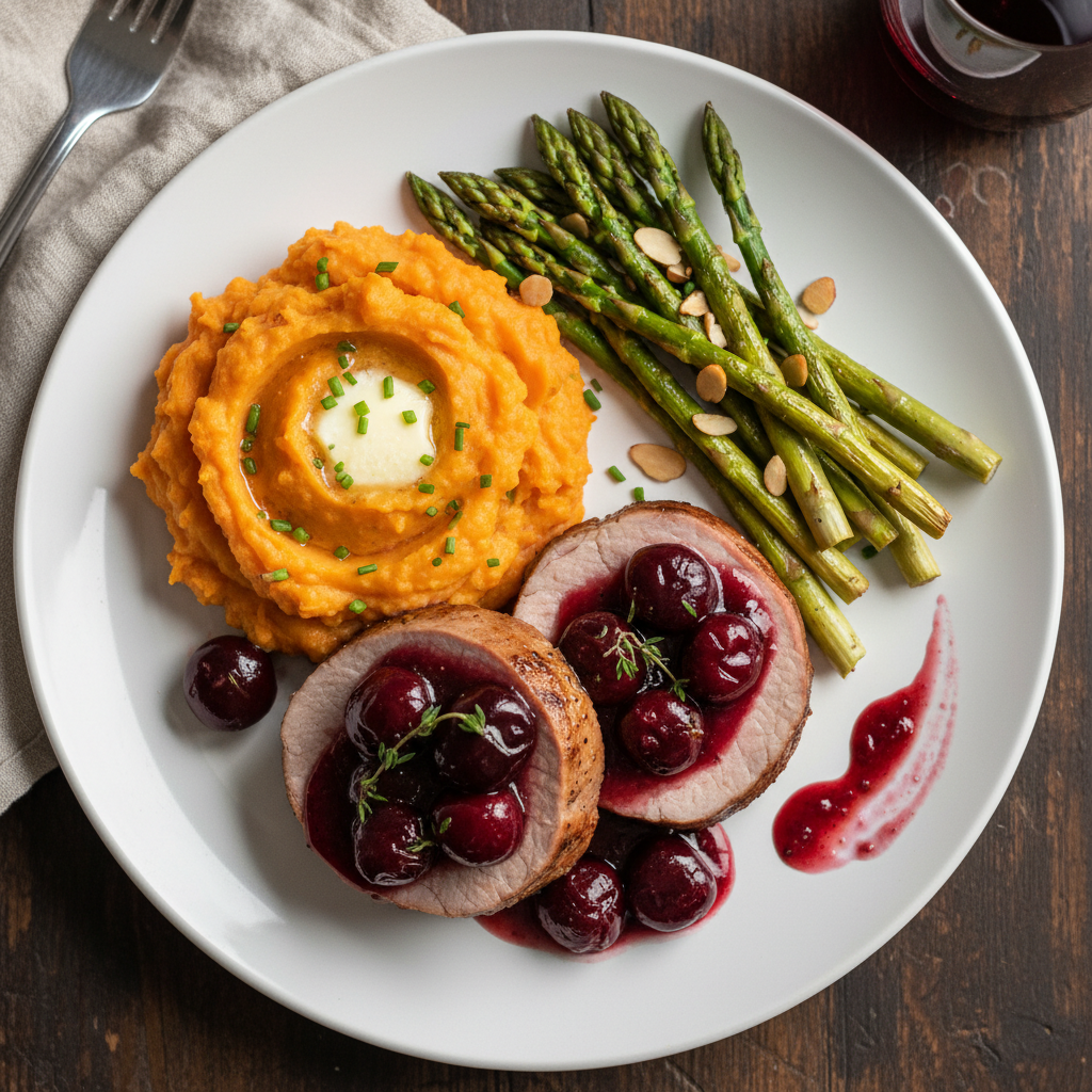 Michigan Cherry Glazed Pork Tenderloin Plate
