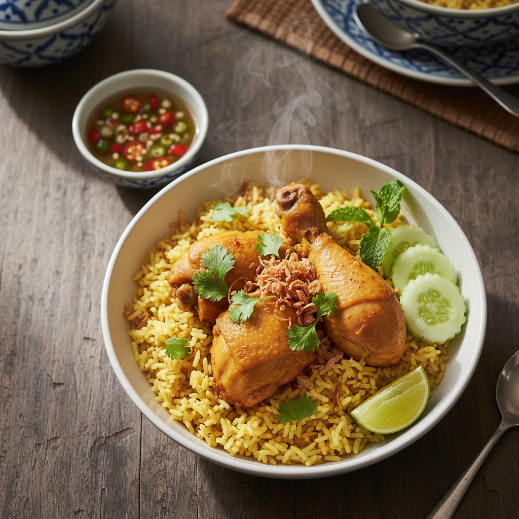 Thai Spiced Chicken Biryani Rice — Khao Mok Gai