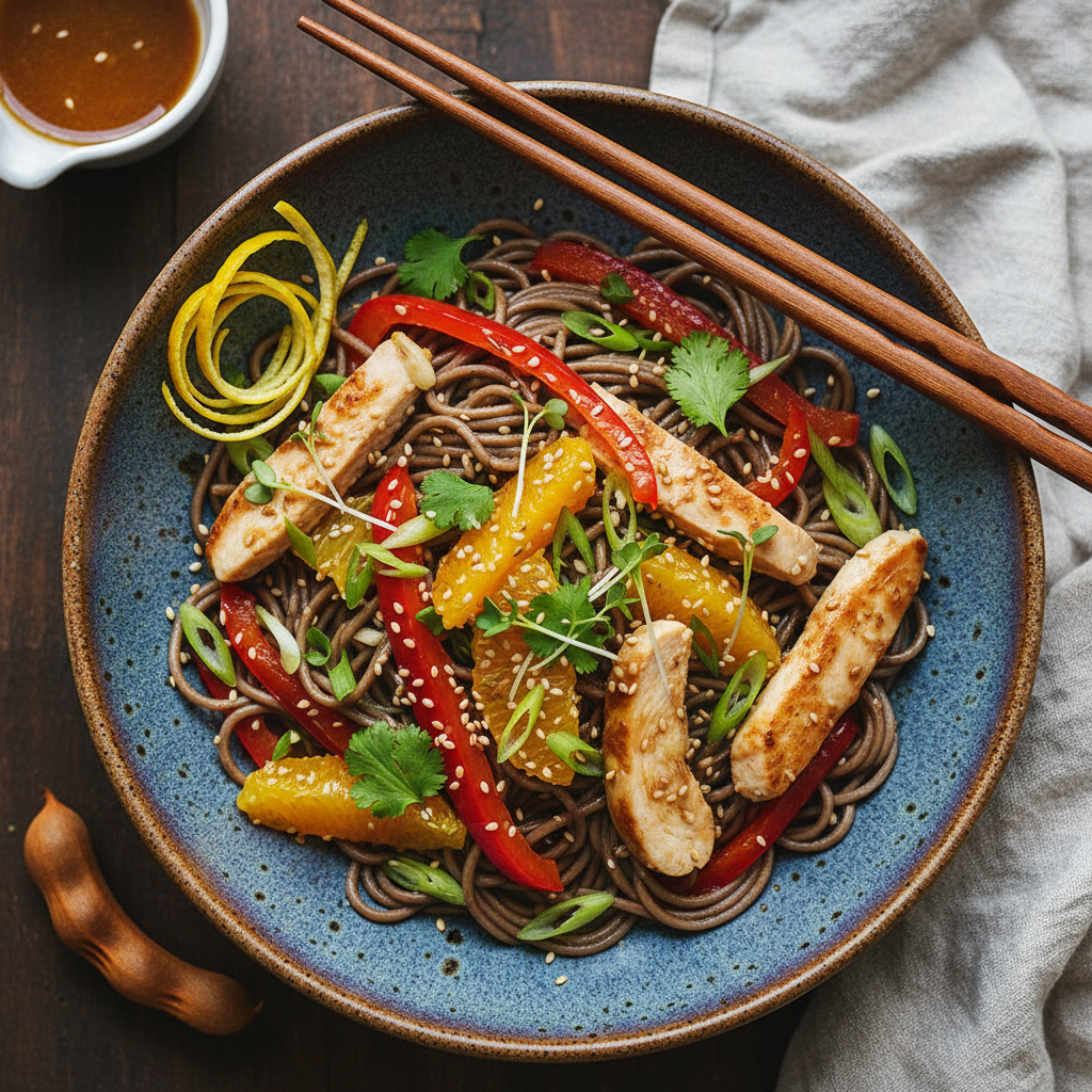 Citrus Tamarind Buckwheat Noodle Bowl — Yuzu and Tamarind Soba Noodle Bowl