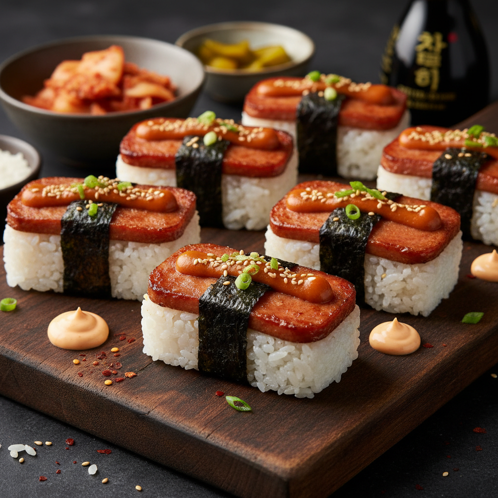 Spicy Spam and Rice Blocks — Spam Musubi Korean-Style