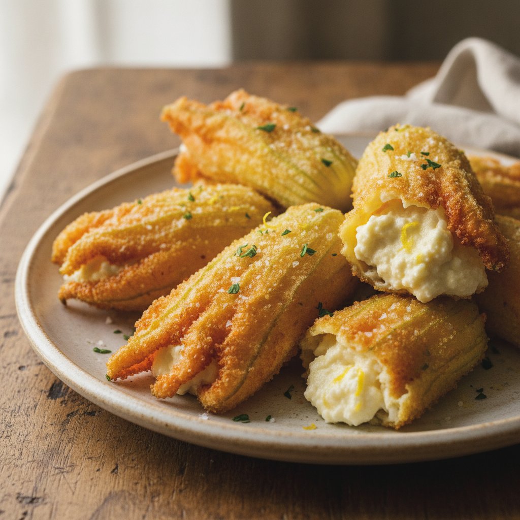 Fried Squash Blossoms (Gluten-Free)