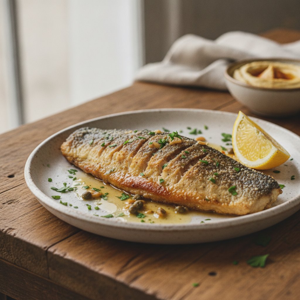 Crispy Fried Trout with Lemon