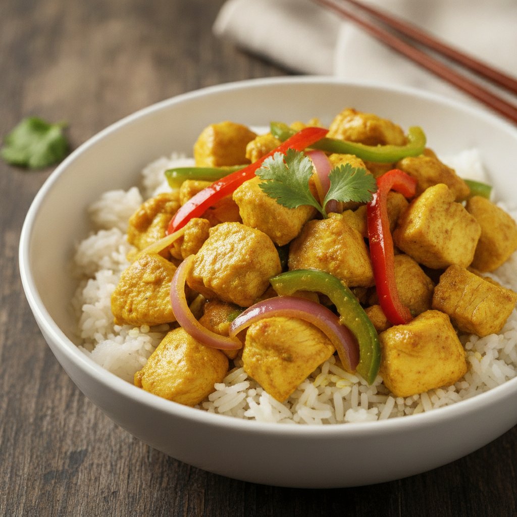 Stir-Fried Chicken with Yellow Curry Powder