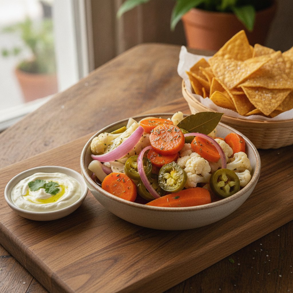 Spicy Pickled Vegetable Board