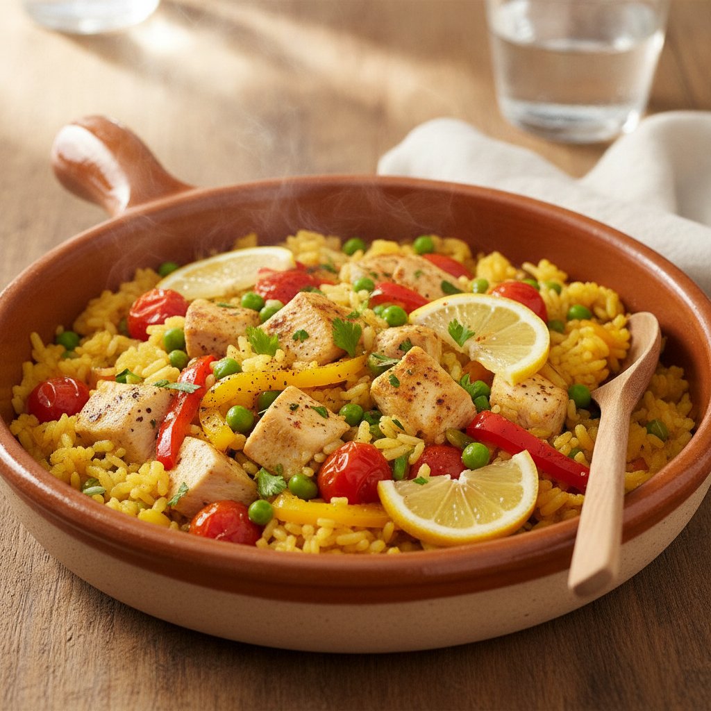 Chicken and Vegetable Rice Pot (Low-Chol)