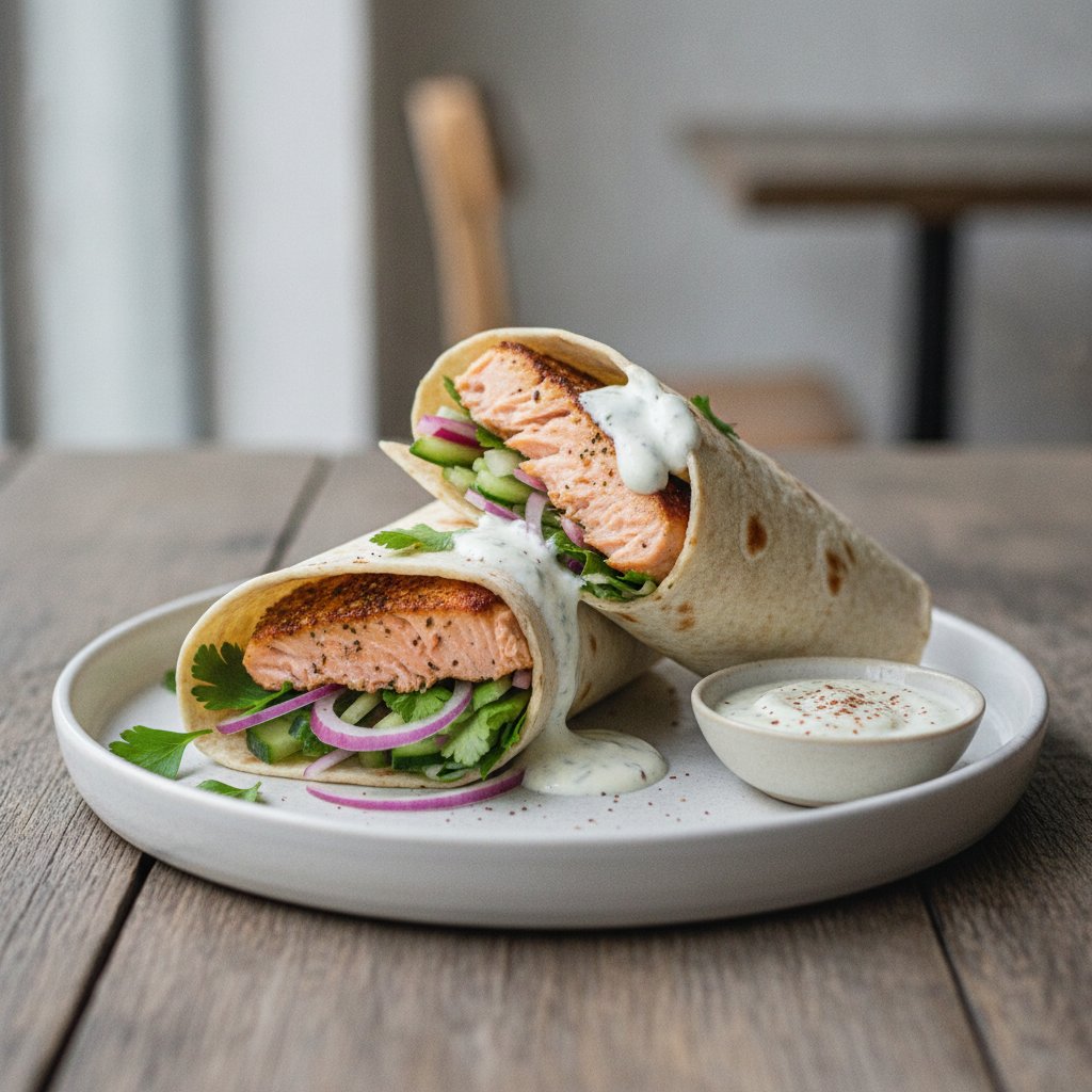 Spiced Salmon Wrap