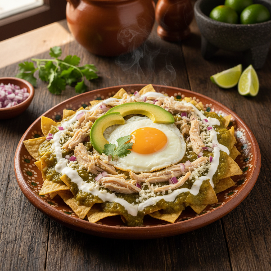 Chilaquiles Verdes con Pollo