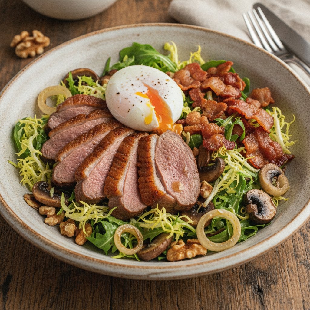 French Country Salad with Duck and Bacon (Keto)