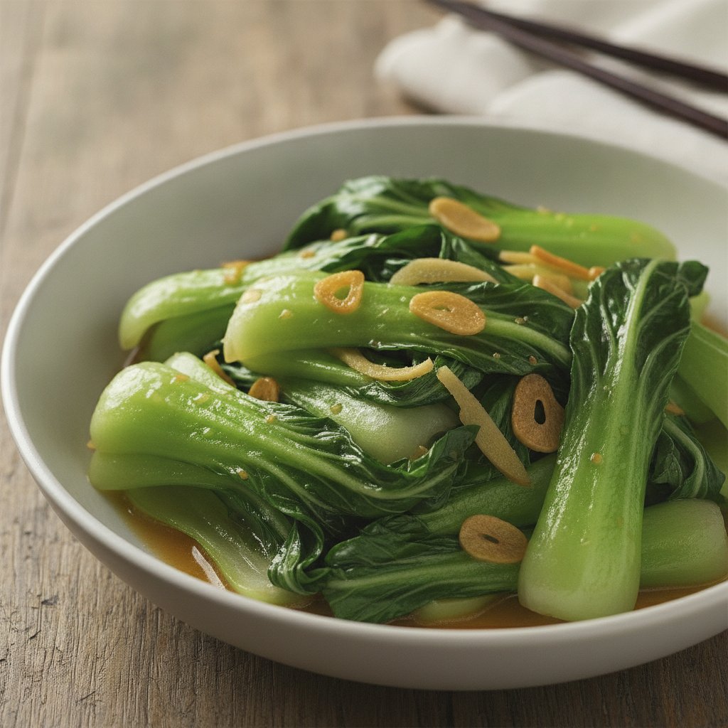 Stir Fried Bok Choy With Garlic (Low-Calorie)