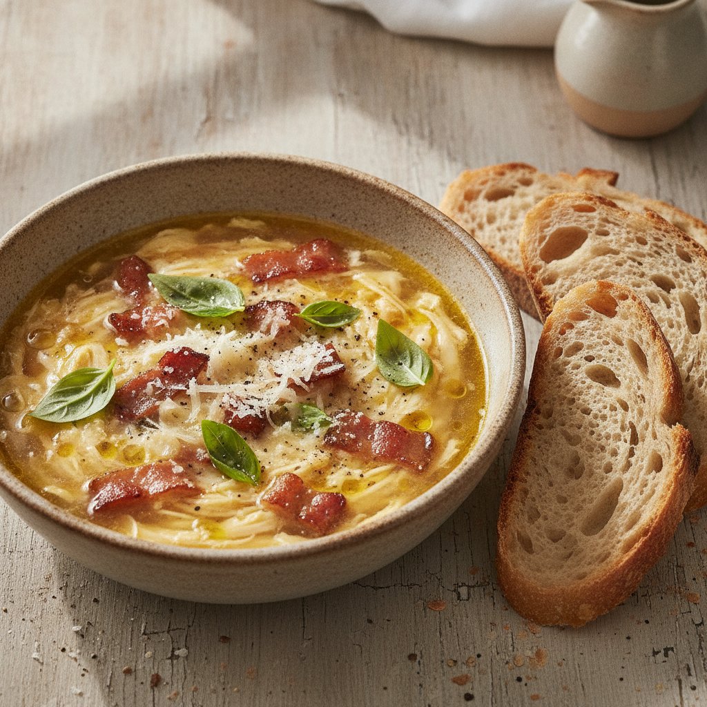 Bacon and Egg Soup (No-Chop)