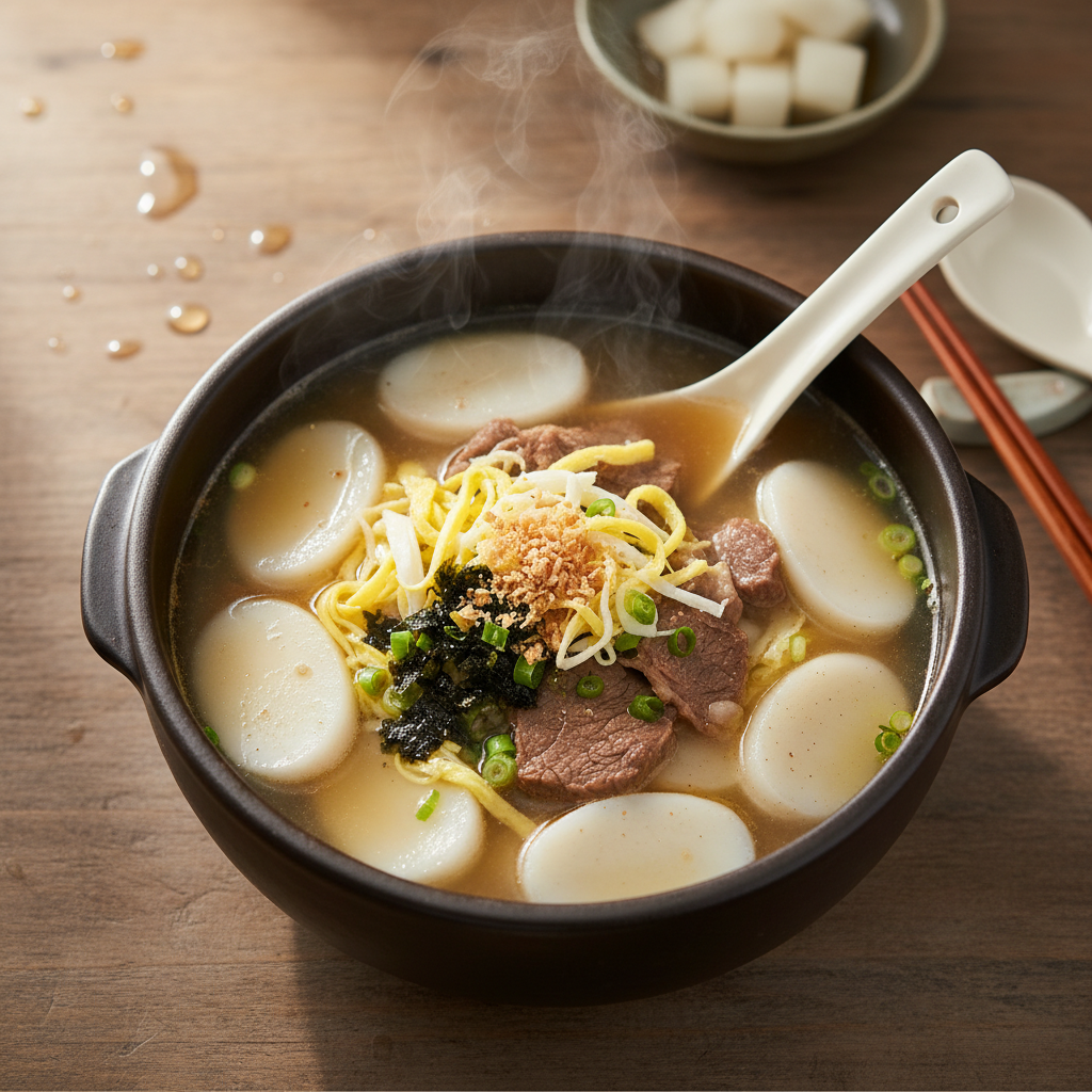 Beef Tteokguk Rice Cake Soup