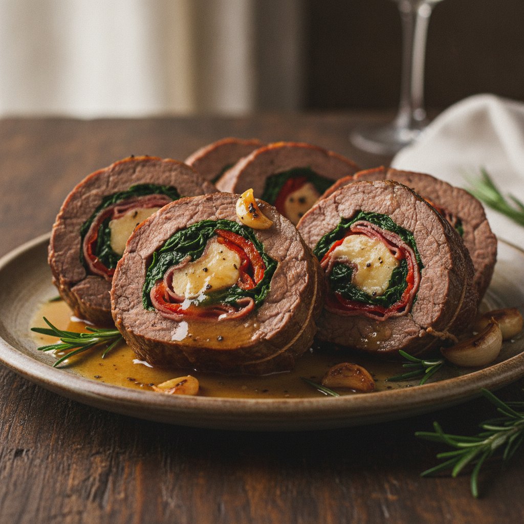 Italian Rolled Stuffed Beef Roast