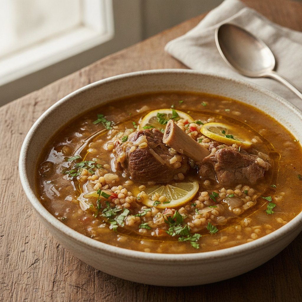 Cracked Wheat and Lamb Soup