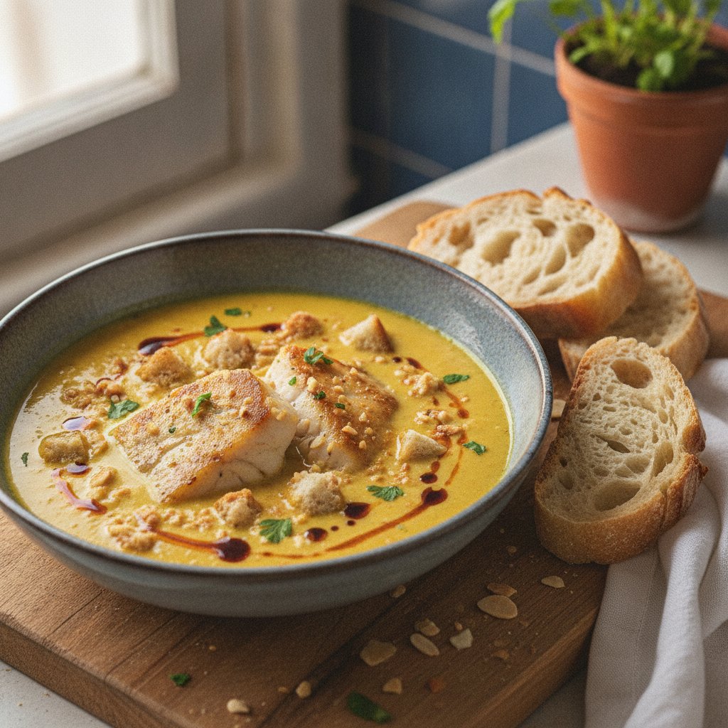 Monkfish and Almond Soup