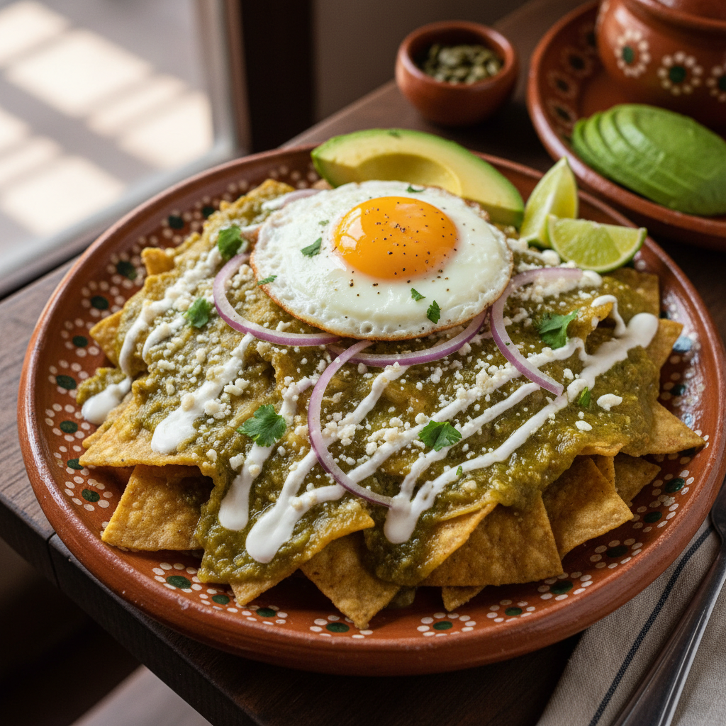 Chilaquiles Verdes Vegetarianos