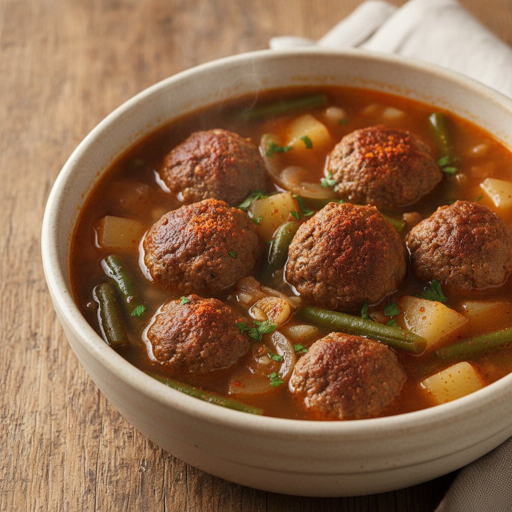 Spanish Meatball Soup (Low-Calorie)
