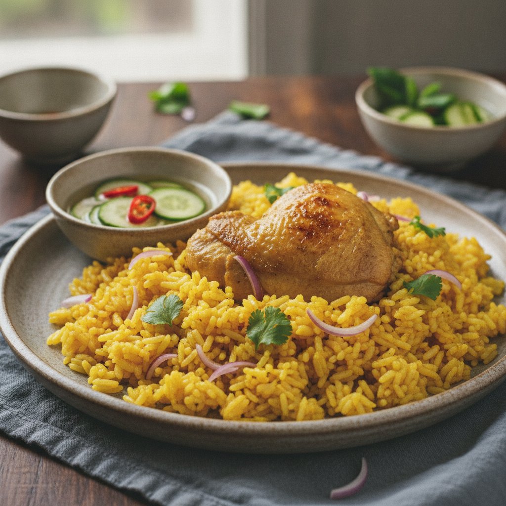 Southern Thai Yellow Rice With Chicken