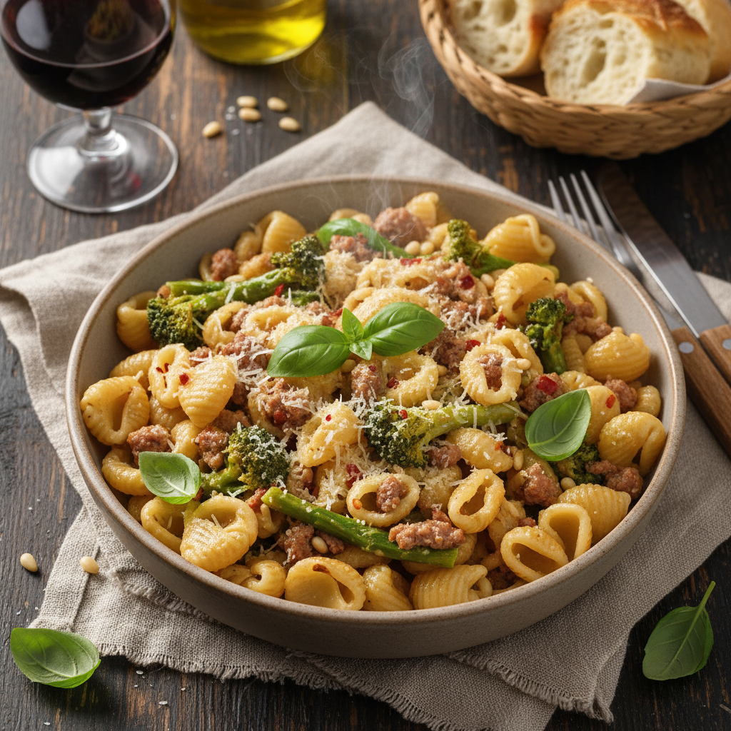 Cavatelli con Broccoli e Salsiccia