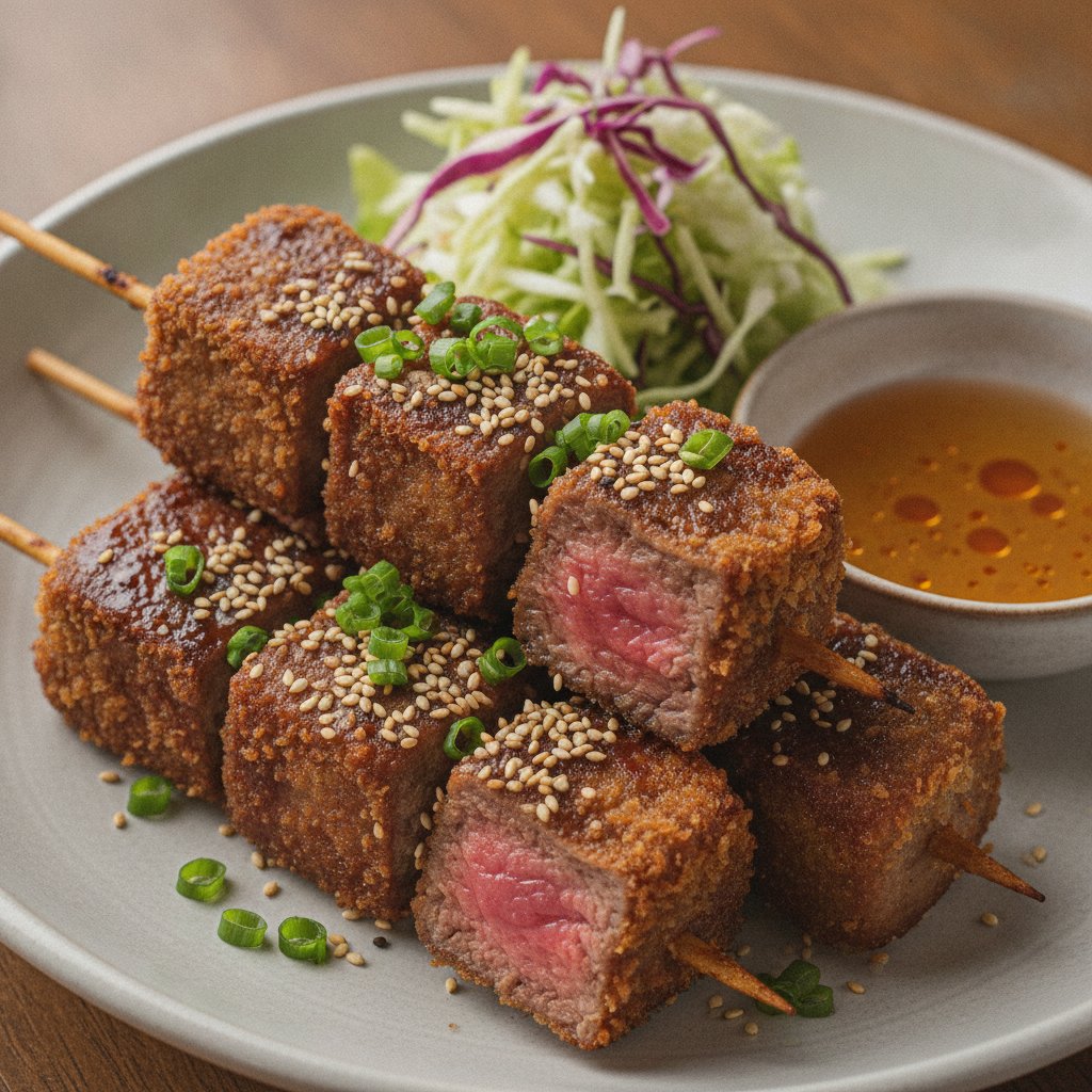 Fried Beef Skewers
