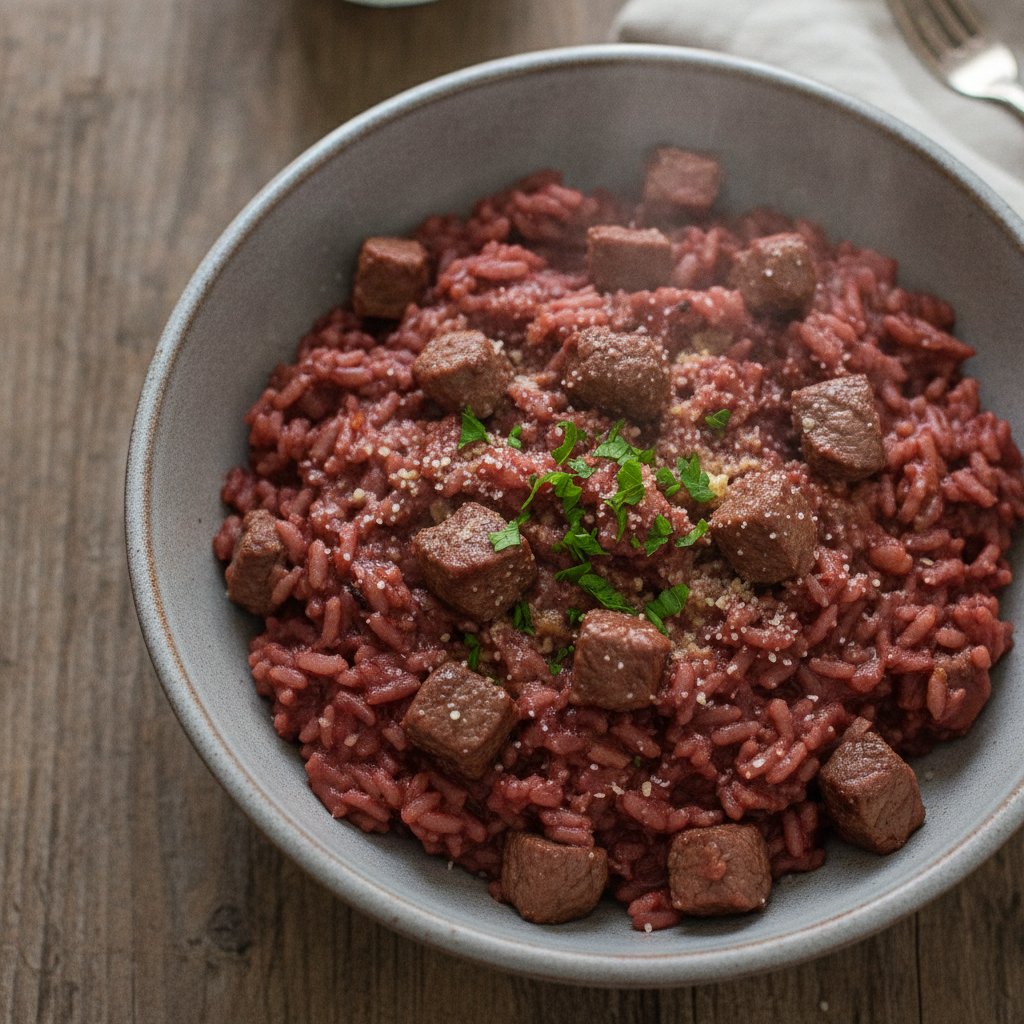 Beef and Red Wine Rice (Low-Calorie)