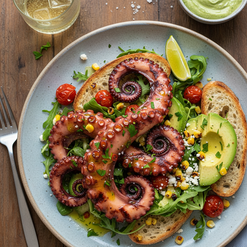 California Grilled Octopus Plate