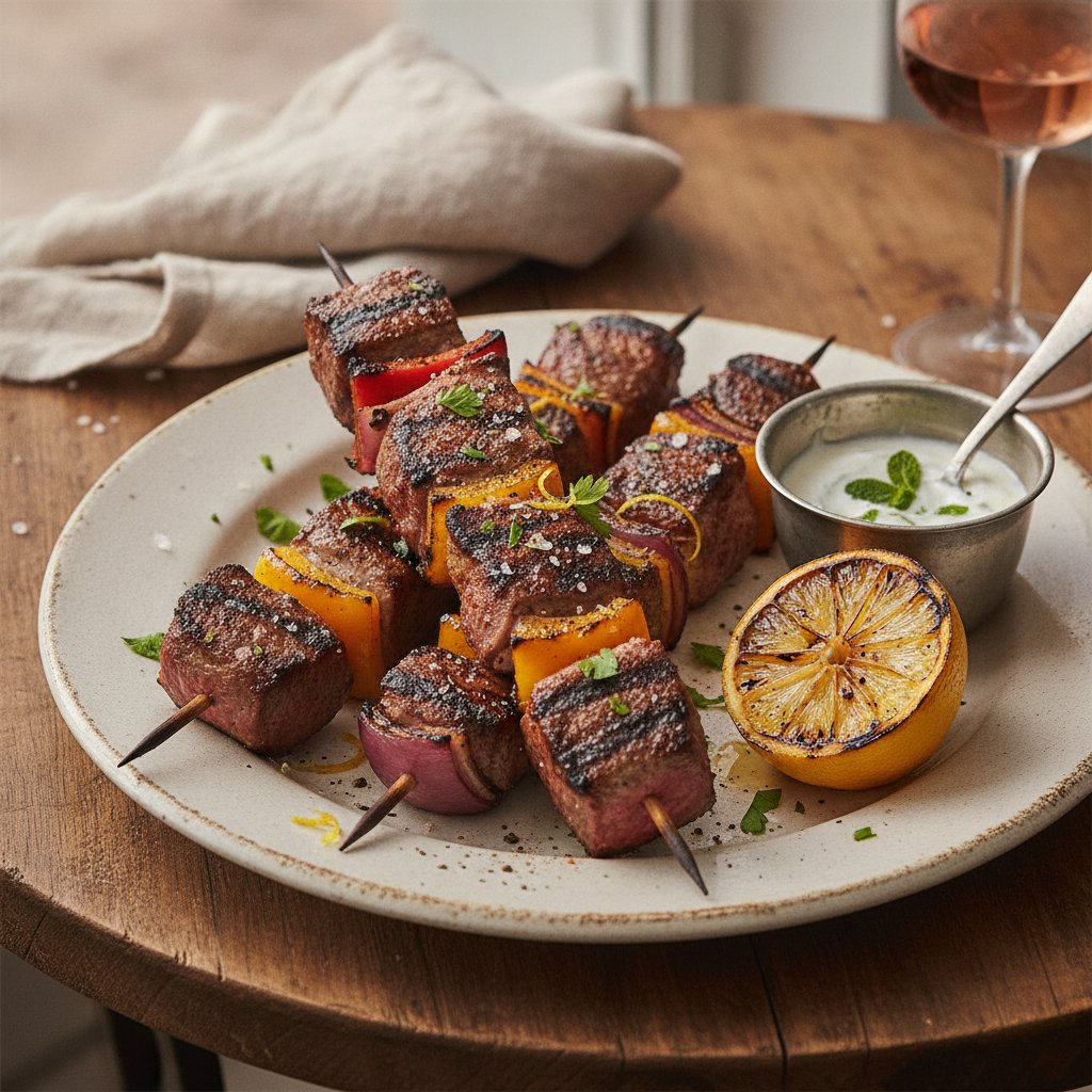 Grilled Lamb Skewers with Spices