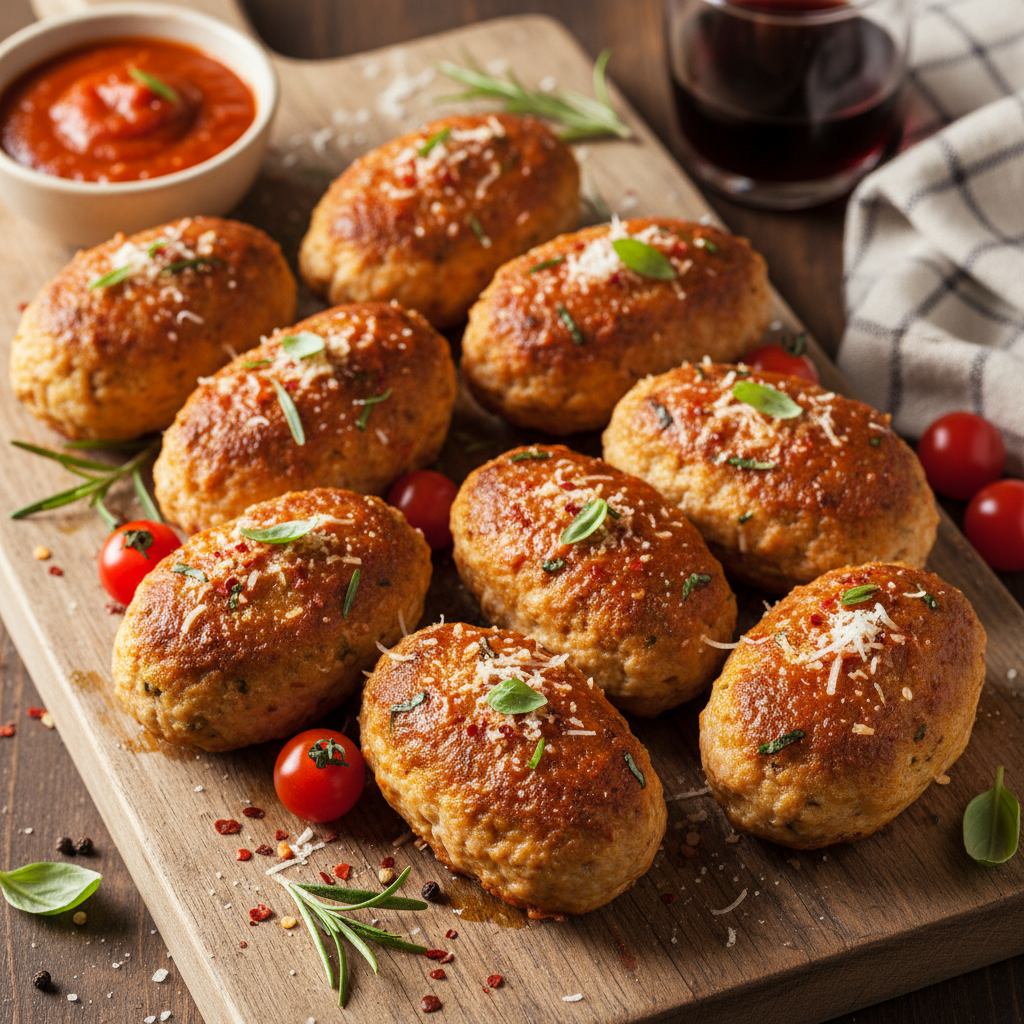 Italian Mini Chicken Meatloaf Bites