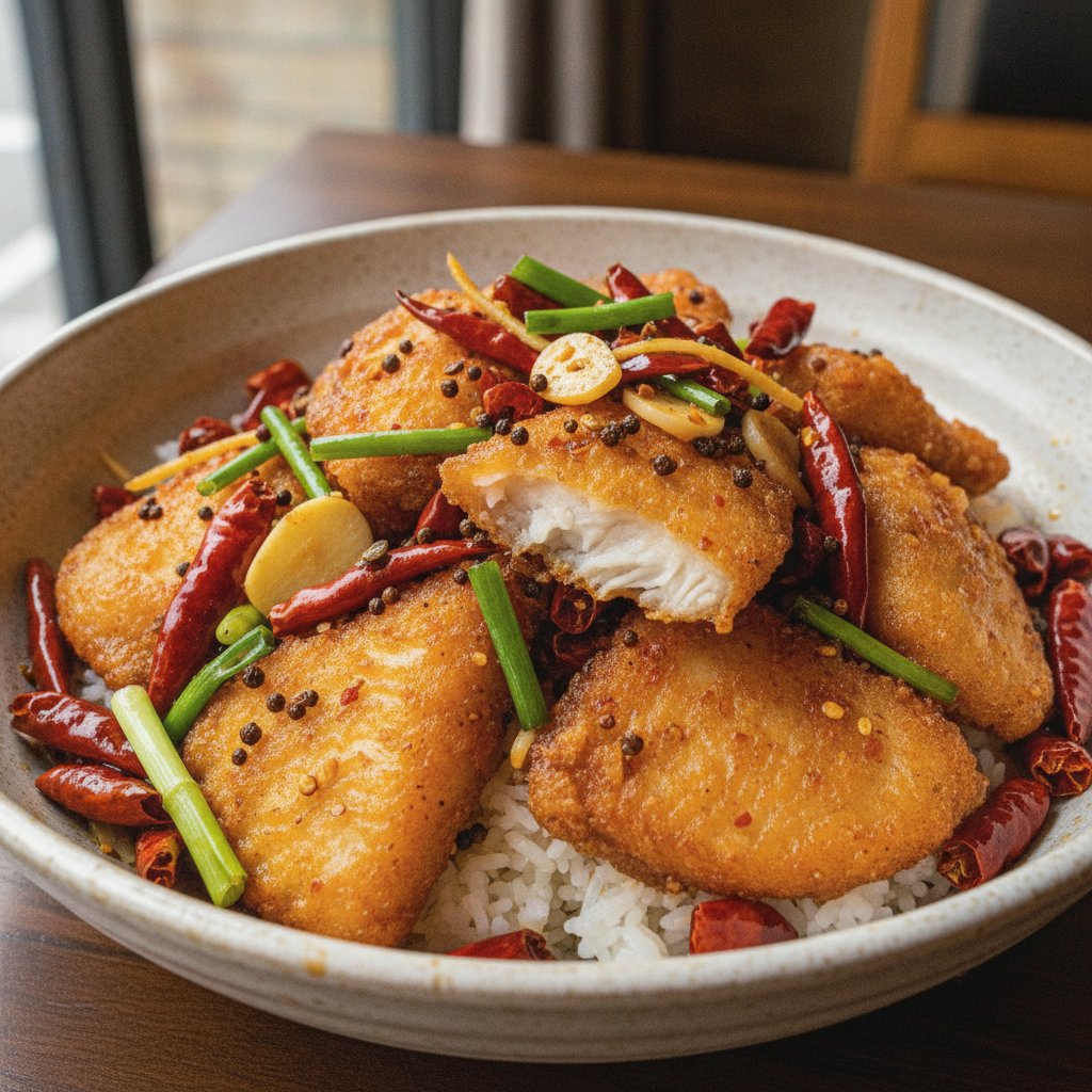 Sichuan Spicy Fish Fillet Stir Fry