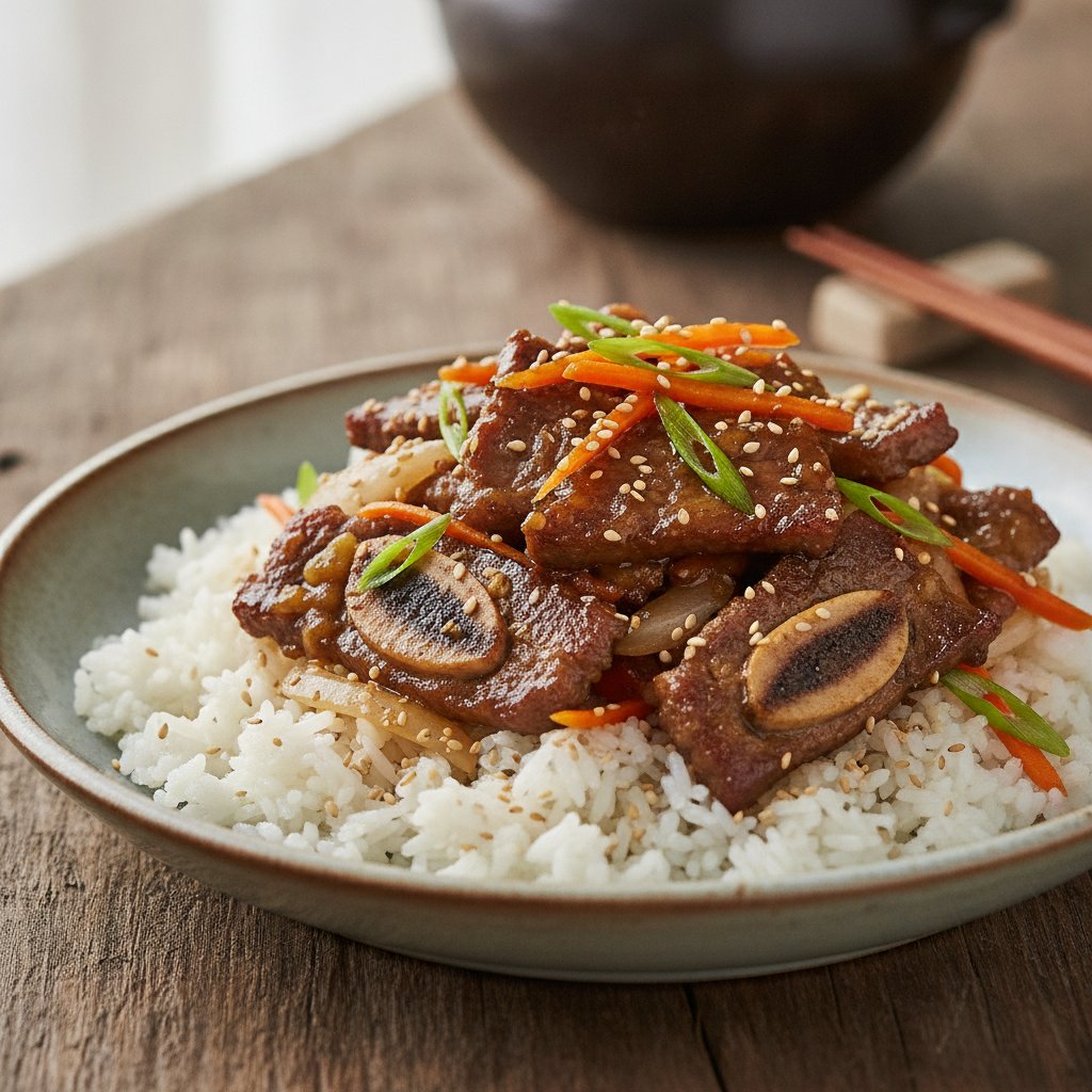Stir-Fried Beef Ribs with Vegetables