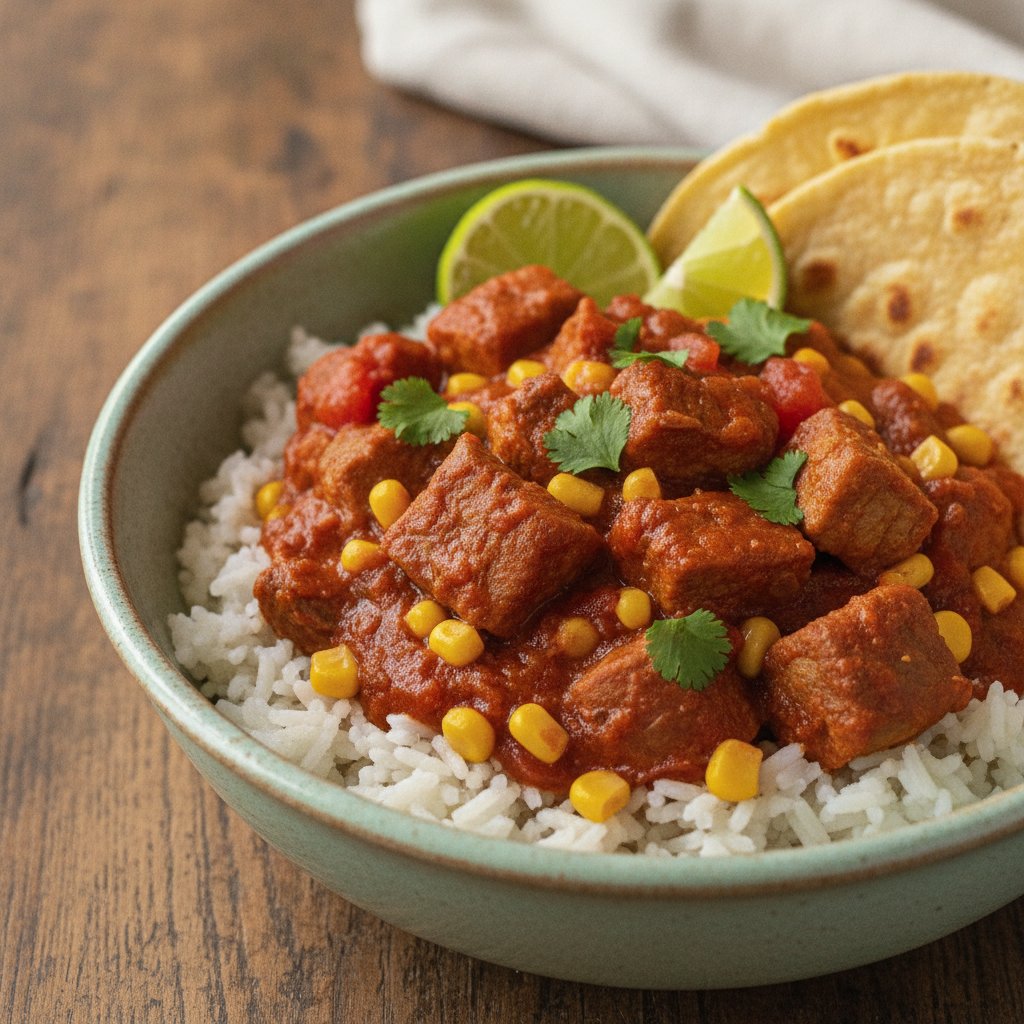 Red Pork and Corn Stew