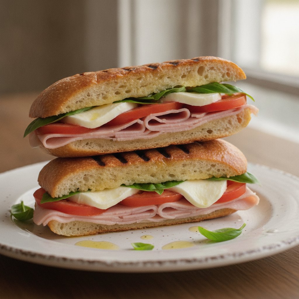 Ham and Mozzarella Sandwich