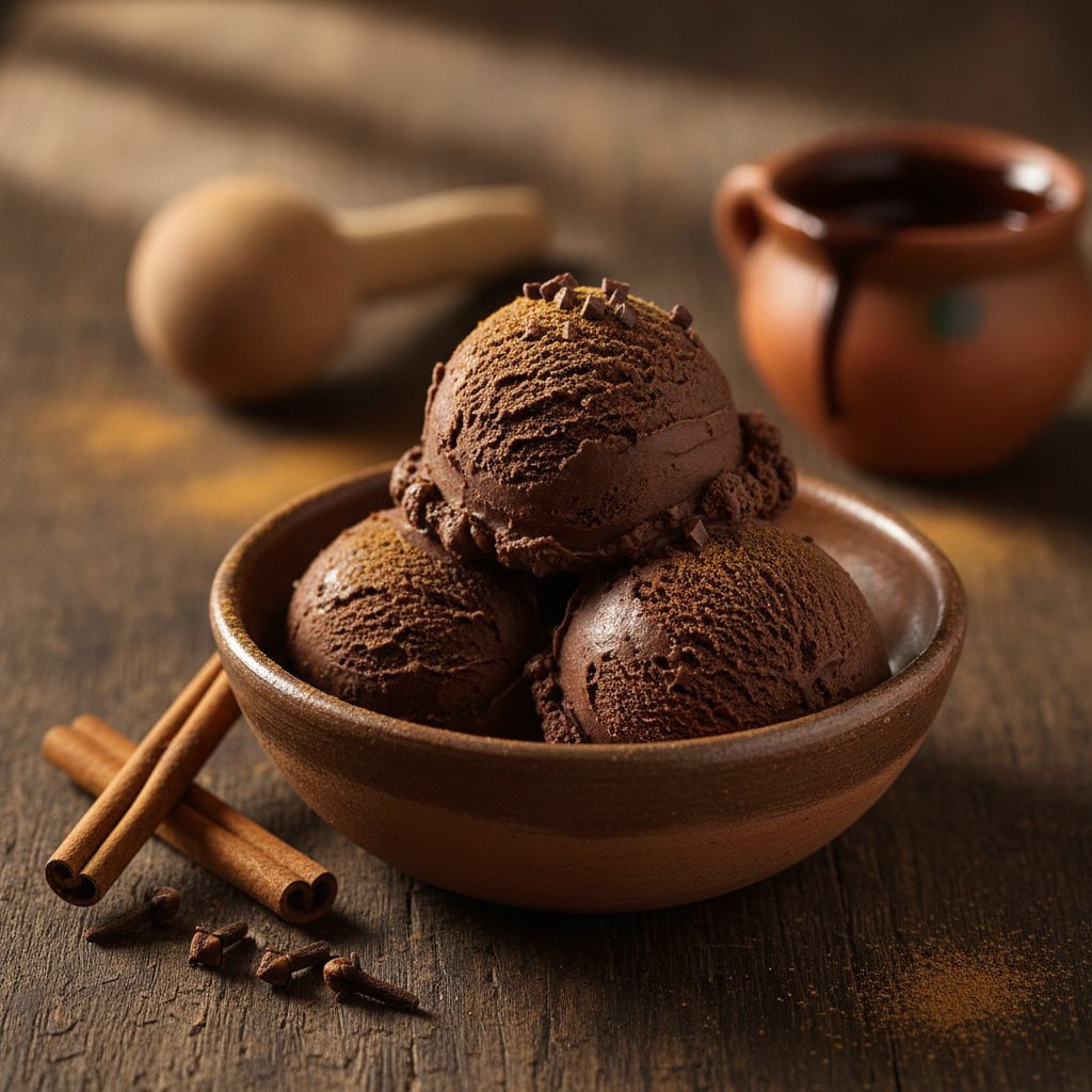 Spiced Chocolate Ice Cream (Helado de Chocolate Picante)