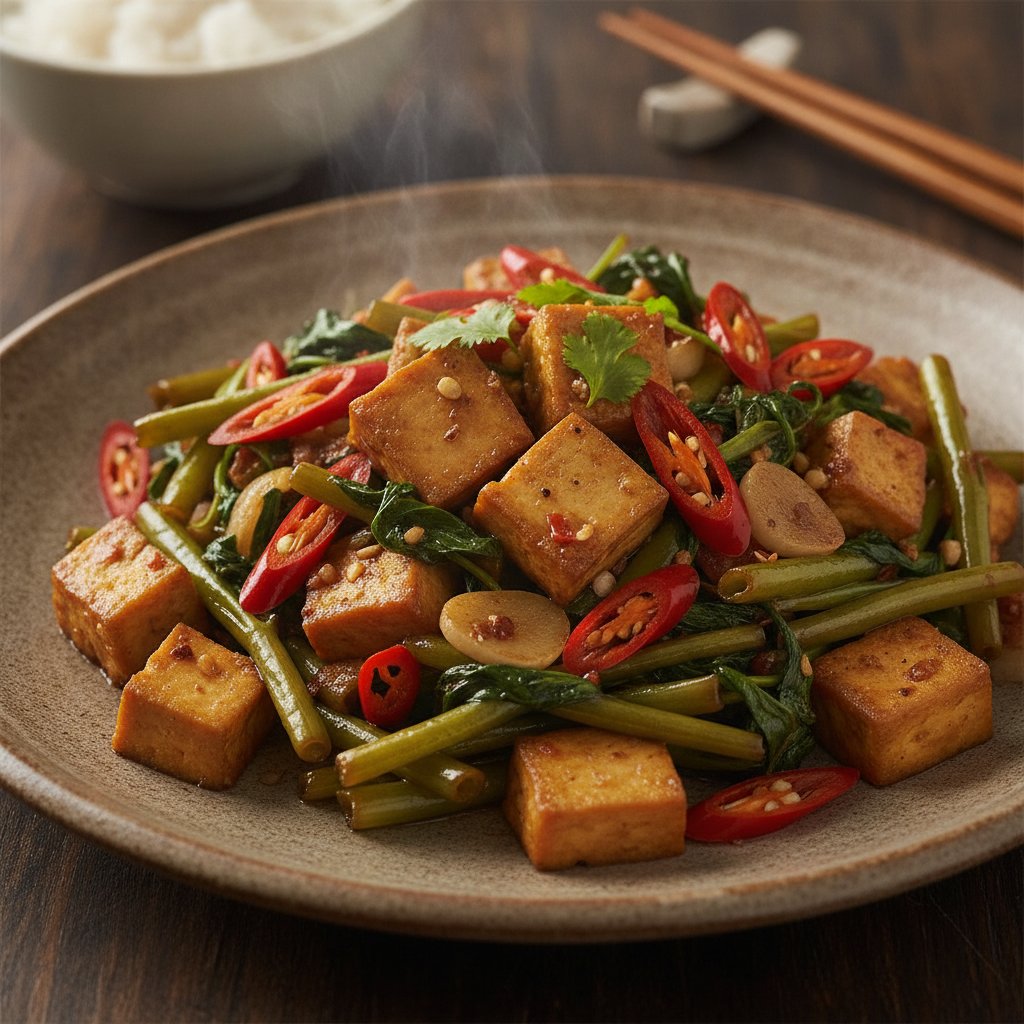 Spicy Stir-Fried Morning Glory (Gluten-Free)
