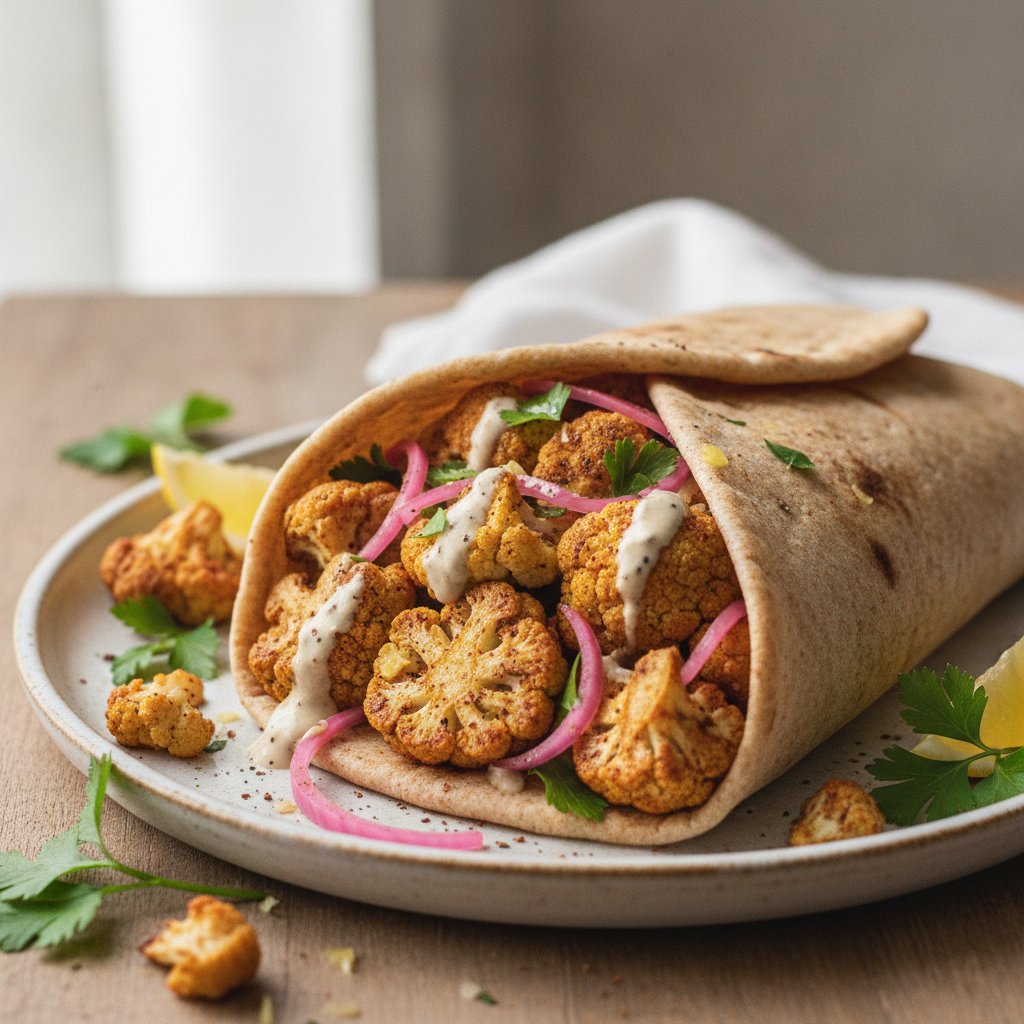 Spiced Cauliflower Wrap