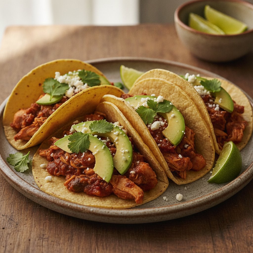 Tinga de Pollo Tacos — Chipotle Chicken Tacos