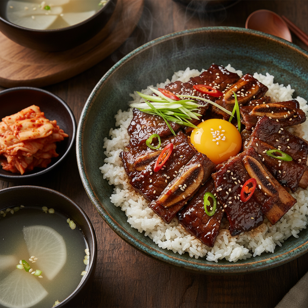 Galbi Bowl with Rice