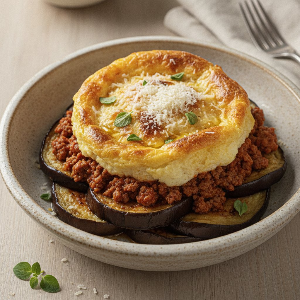 Layered Eggplant and Beef Bowl (Keto)