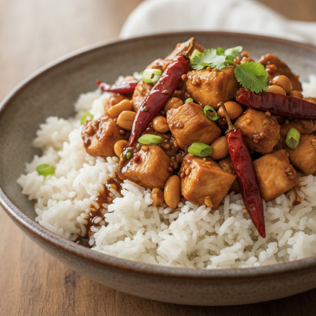 Kung Pao Chicken Rice Bowl (Gluten-Free)