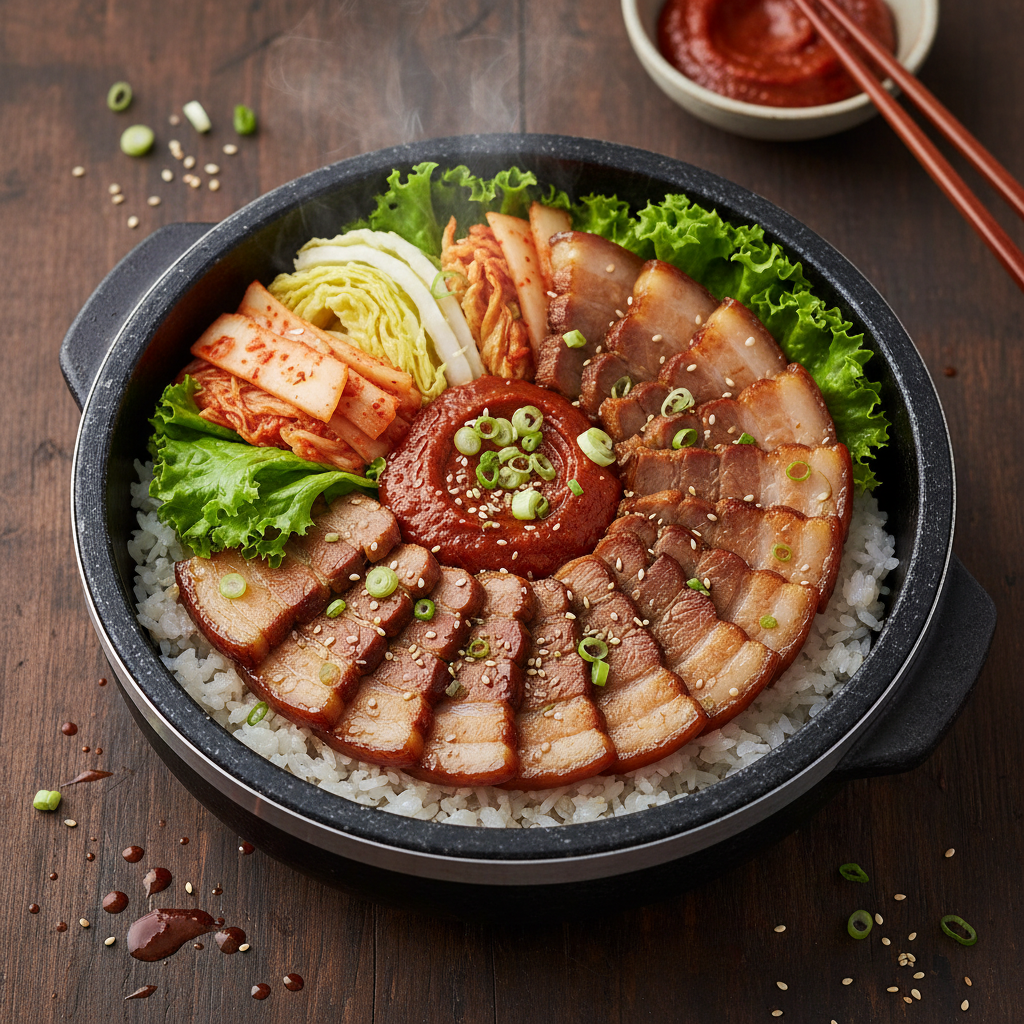 Pork Belly Bossam Rice One Pot