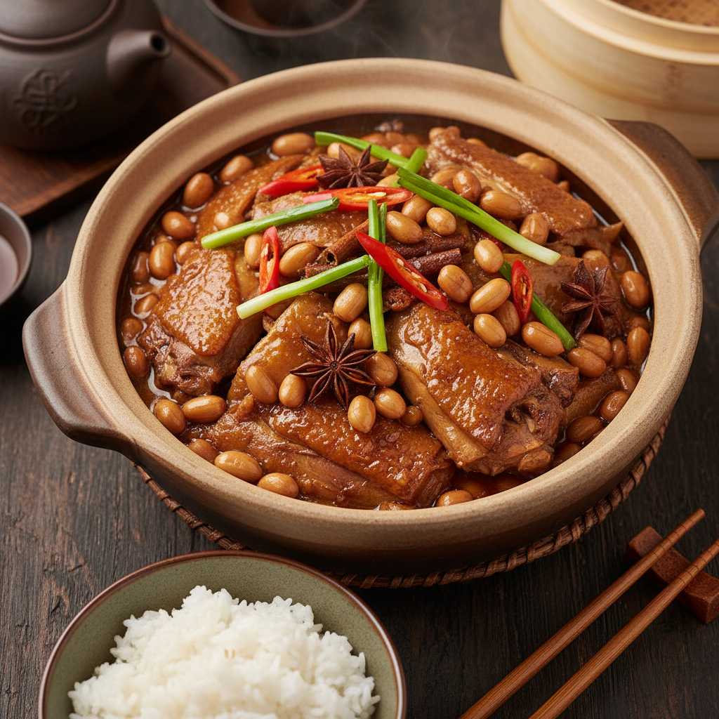 Hakka Braised Duck with Peanuts