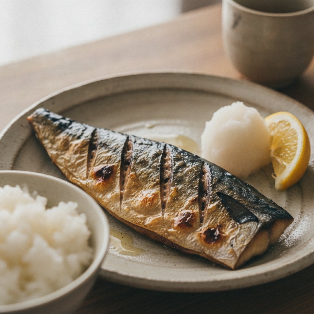Salt Grilled Mackerel (Low-Chol)