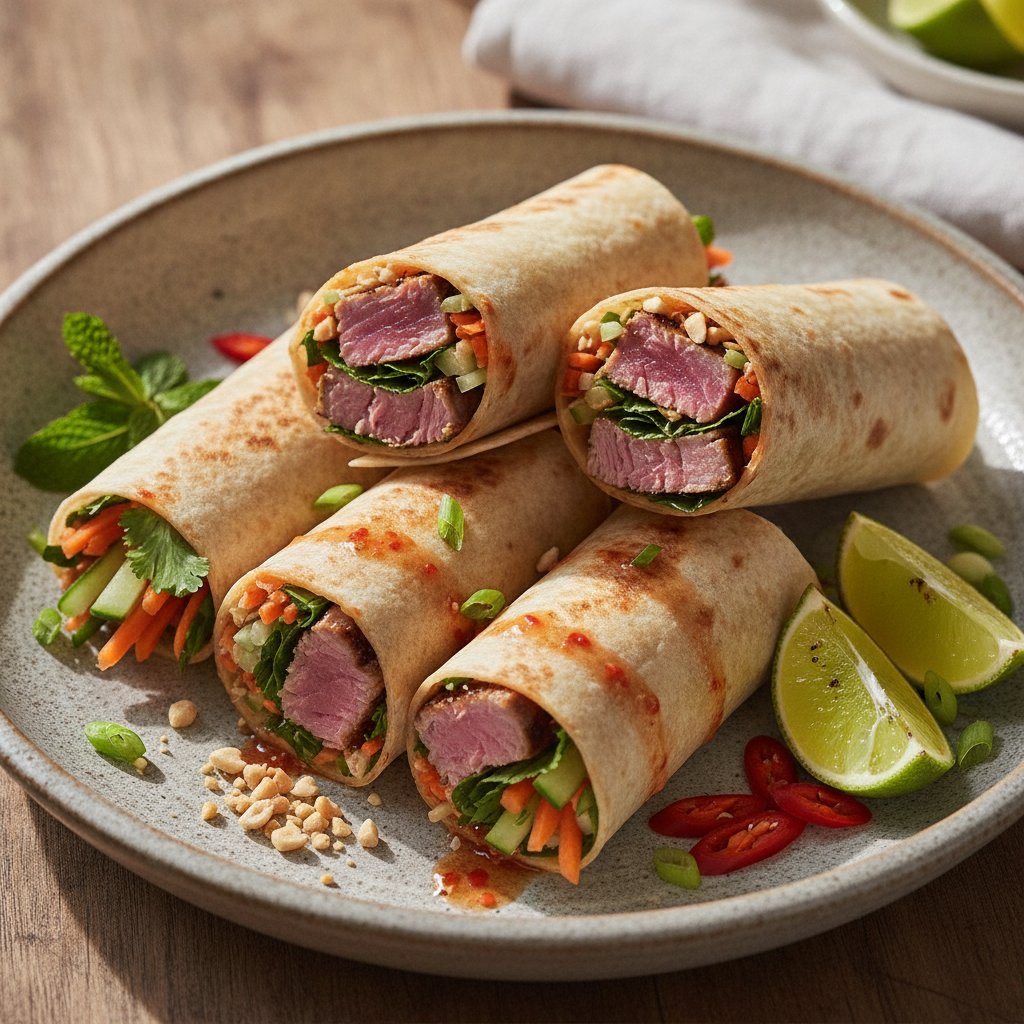 Spicy Grilled Tuna Wraps