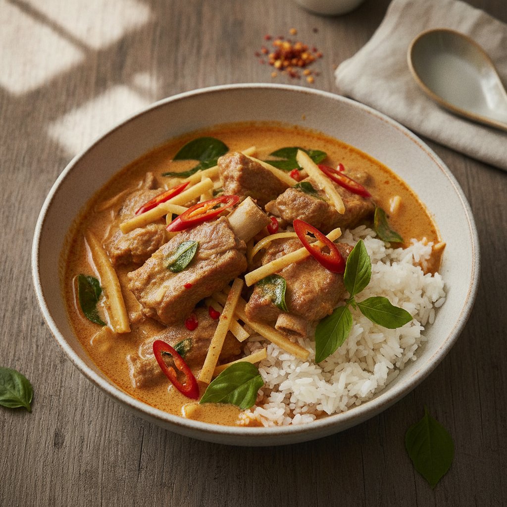 Bamboo Shoot Curry with Pork Ribs