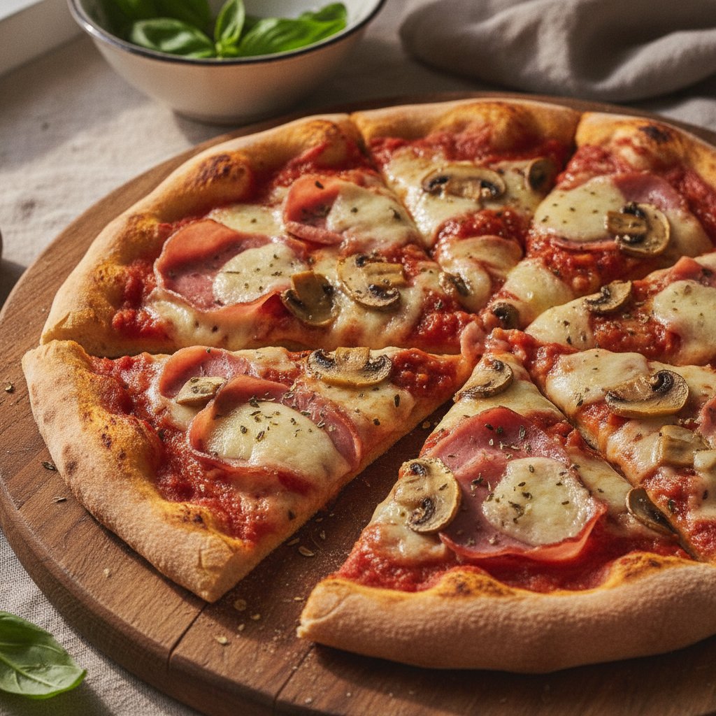 Ham and Mushroom Pizza